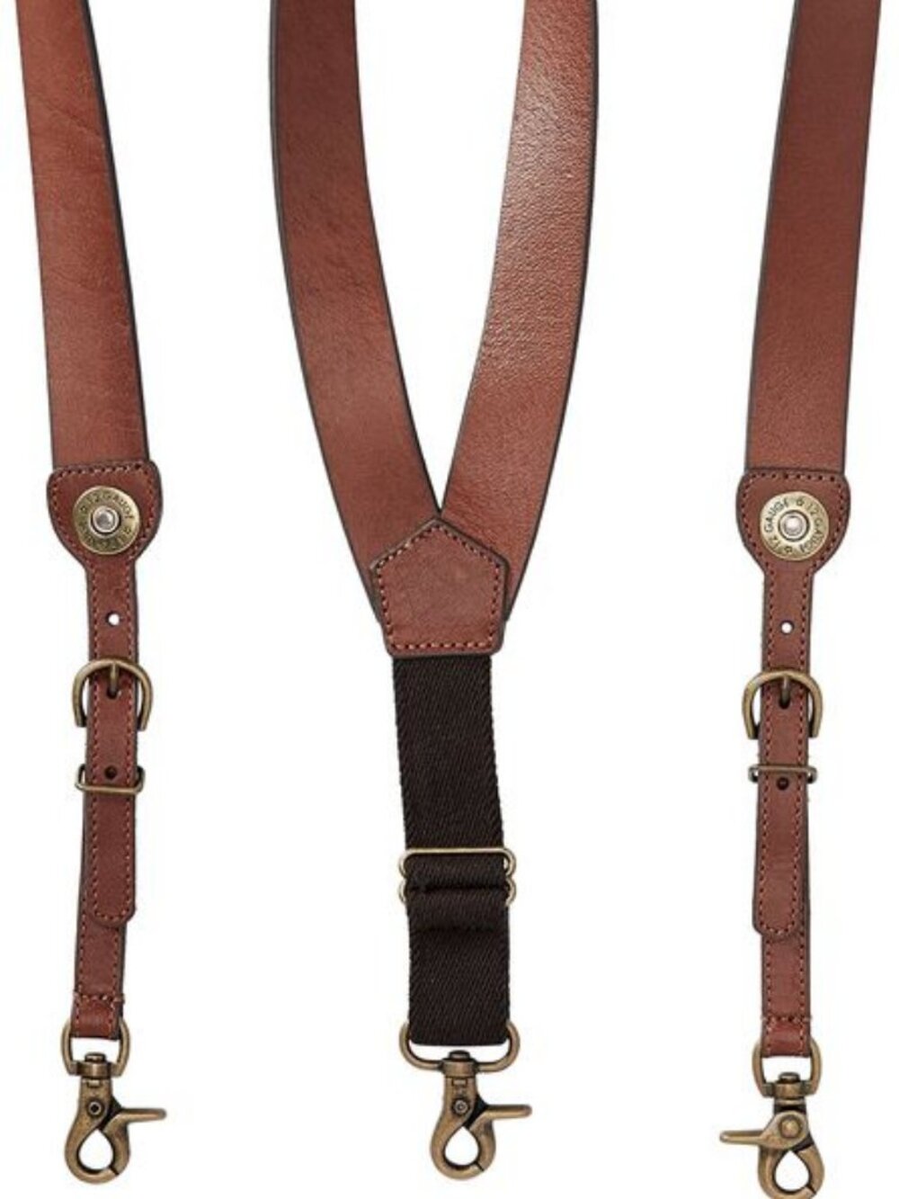Nocona Belt Co  Men's Leather Buckle Suspenders w Conchos  N8514202  Size Large